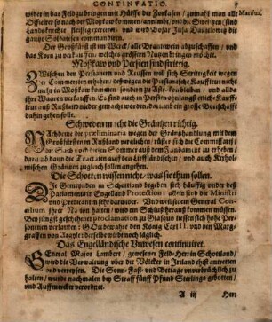 Relationis historicae semestralis continuatio : Jacobi Franci historische Beschreibung der denckwürdigsten Geschichten ..., 1652