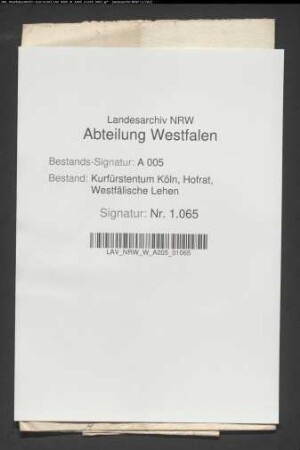 Revers des Adam Bernhard von Dalwigk über die Belehnung mit den beiden Zehnten zu Hallenberg und Medelon