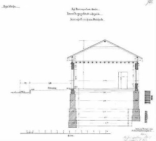 Nagold: Querschnitt durch die Wartehalle Empfangsgeb. Wartehalle
