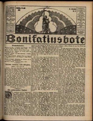 Erste Ausgabe vom Sonntag, den 29. Juli 1928.