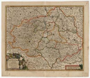 Karte vom Obersächsischen Reichskreis, ca. 1:600 000, Kupferstich, um 1700