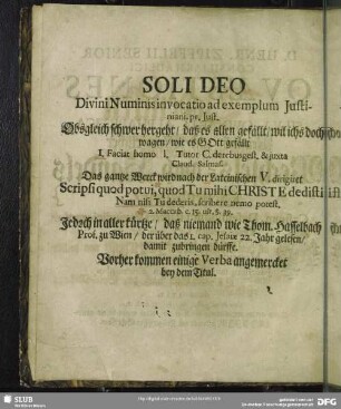 Soli Deo