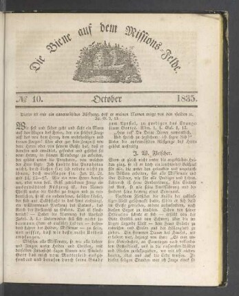 N° 10. October 1835