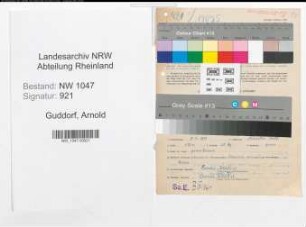 Entnazifizierung Arnold Guddorf , geb. 05.04.1899 (Lehrer)