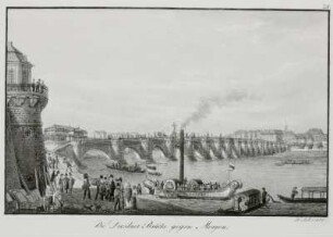 Augustusbrücke mit Dampfschiff