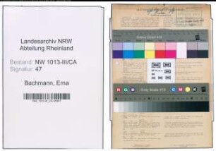 Entnazifizierung Erna Bachmann , geb. 16.02.1922 (Verwaltungsangestellte)