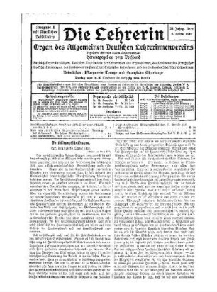Fortbildungsschulfragen : (Schluß von Nr.1 S.3)