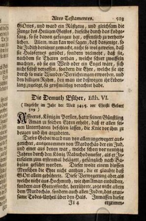 503-518, Die Demuth Ester. Triumph des Mardochai. Die Straffe Aman. Job auf dem Misthauffen. Jobs Freunde.