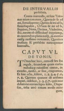 Caput VI. De Tonis.