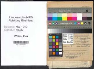 Entnazifizierung Eva Weiss , geb. 04.02.1897 (Lehrerin)