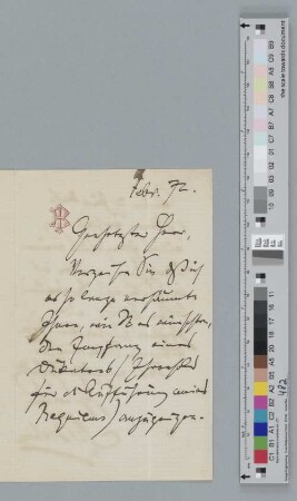 Brief an W. F. Loman