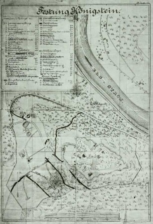 Festung Königstein, Lageplan