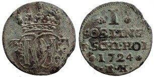 1 Sechsling, Hzgl. Schleswig-Holstein-Gottorpische Linie, Karl Friedrich (1702 - 1739)