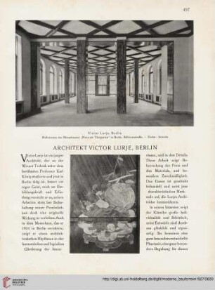 Architekt Victor Lurje, Berlin