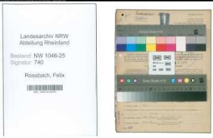 Entnazifizierung Felix Rossbach , geb. 03.07.1894 (Haendler)