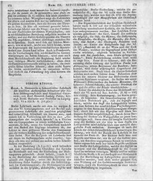 Pölitz, K. H. L.: Lehrbuch der teutschen dichterischen Schreibart für höhere Bildungsanstalten und häuslichen Unterricht. Halle: Hemmerde & Schwetschke 1827