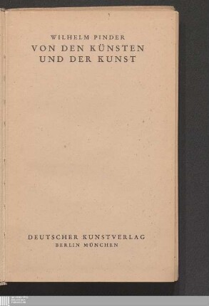 Von den Künsten und der Kunst