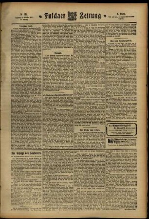 Dritte Ausgabe vom Samstag, den 19. Oktober 1912.