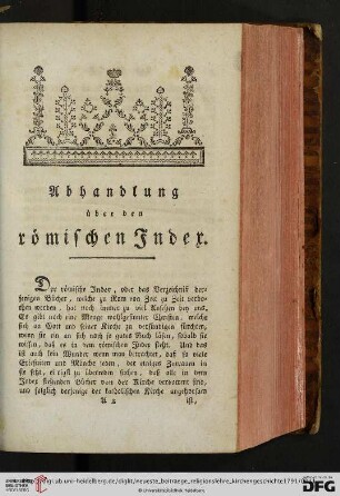 Zweyter Jahrgang. Erstes Stück