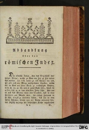 Zweyter Jahrgang. Erstes Stück