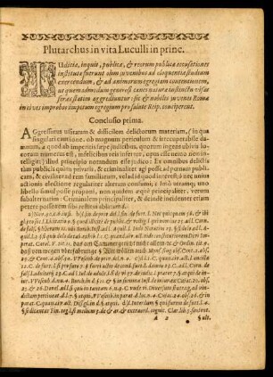 Plutarchus in Vita Luculli in princ.