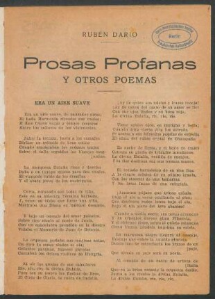 Prosas Profanas y otros poemas