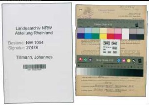 Entnazifizierung Johannes Tillmann , geb. 11.02.1908 (Monteur)