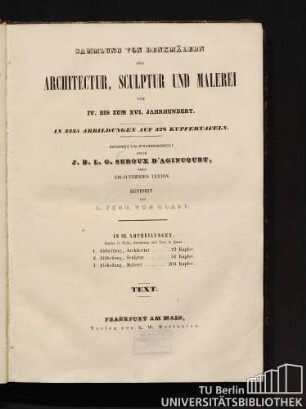 1,2: 1, Sammlung der vorzüglichsten Denkmäler der Architectur vorzugsweise in Italien vom IV. bis zum XVI. Jahrhundert; [2], Text