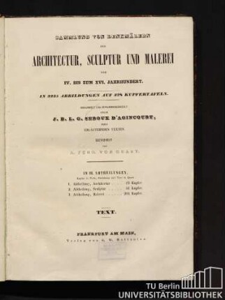 1,2: 1, Sammlung der vorzüglichsten Denkmäler der Architectur vorzugsweise in Italien vom IV. bis zum XVI. Jahrhundert; [2], Text