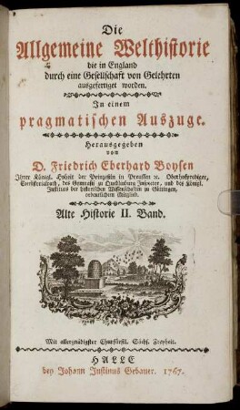 [2] = Bd. 2: Die Allgemeine Welthistorie. . Alte Historie II. Band.