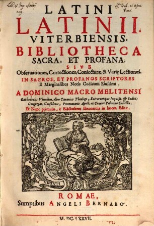 Bibliotheca sacra et profana, 1