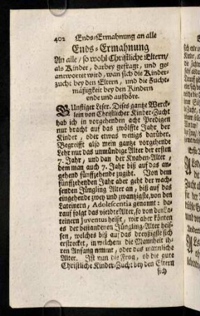 402-404, Gunstiger Lese. Dises gantze Wercklein ...