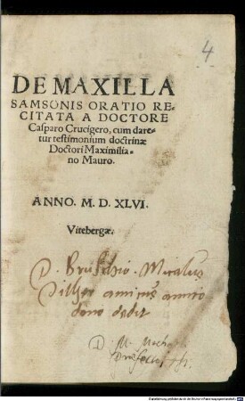 De Maxilla Samsonis Oratio