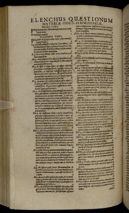 Elenchus Quæstionum.