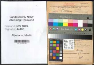 Entnazifizierung Martin Altjohann , geb. 24.11.1905 (Bautechniker)
