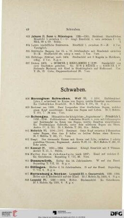 Schwaben (Nr. 808-853)