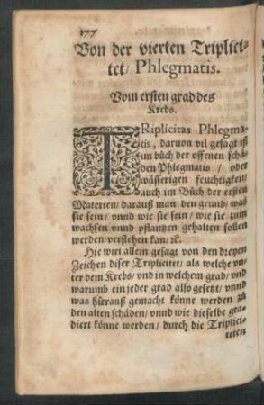 Vom ersten grad des Krebs.