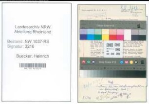 Entnazifizierung Heinrich Buecker , geb. 15.05.1907 (Regierungsrat)
