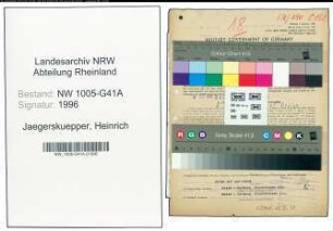 Entnazifizierung Heinrich Jaegerskuepper , geb. 22.01.1917 (Kriminalbeamter)