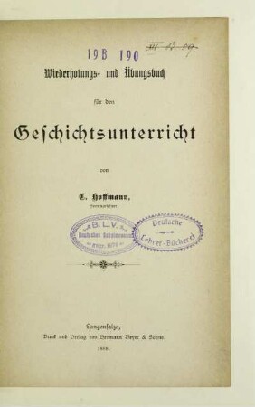 Wiederholungs- und Übungsbuch für den Geschichtsunterricht