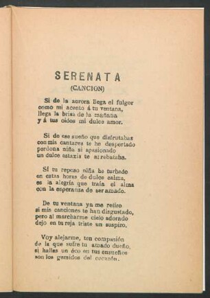 Serenata : (Canción)
