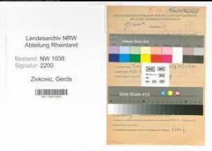 Entnazifizierung Gerda Zivkovic , geb. 11.09.1912 ()