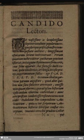 Candido Lectori