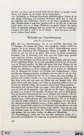 Gedanken zur Sportbewegung