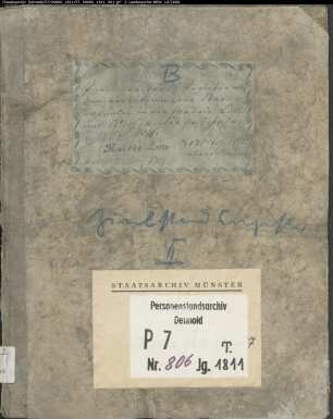 Zivilstandsregister der Munizipalität Lotte (Todesfälle 1811, Mai bis Oktober). (Gemeinde: Lotte, Kreis Tecklenburg)