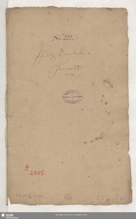 Geist der Gottheit schwebe nieder - Mus.4407-E-504 - Mus.4407-E-504a : V (4), Coro, orch, bc