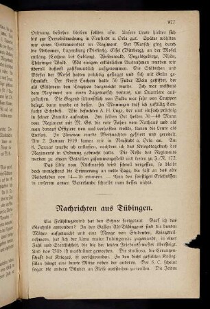 977-979, Nachrichten aus Tübingen