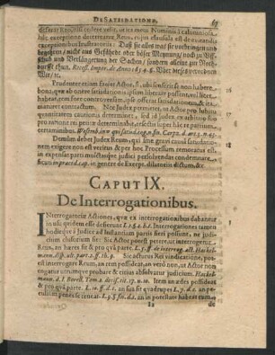 Caput IX. De Interrogationibus.