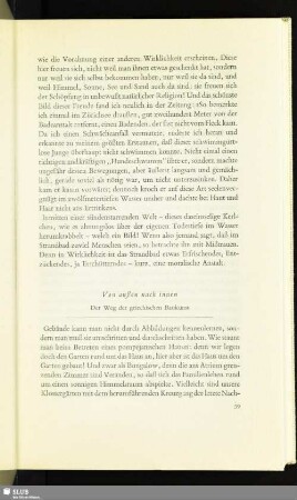 Von außen nach innen