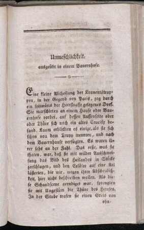 Unmenschlichkeit, ausgeübt in einem Bauernhofe